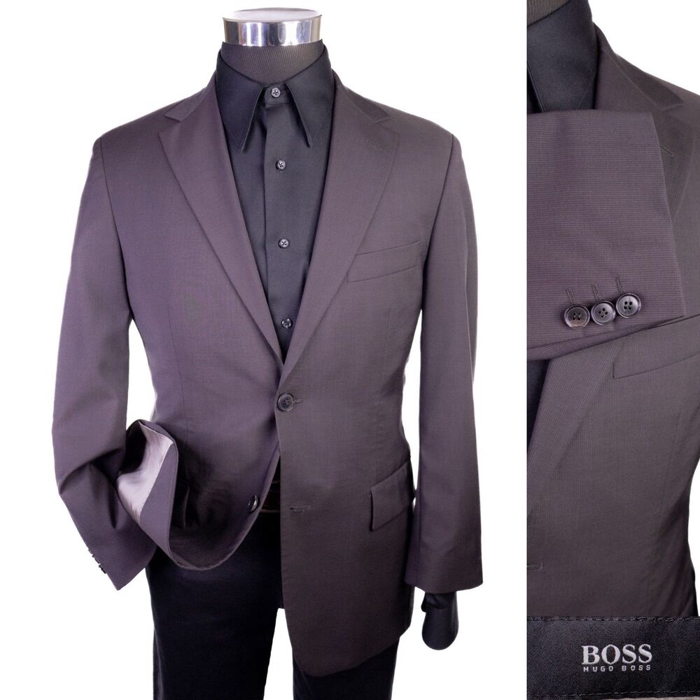 BOSS Hugo Boss Blazer Sport Coat Jacket Men’s 36S Wool 2-Button Striped